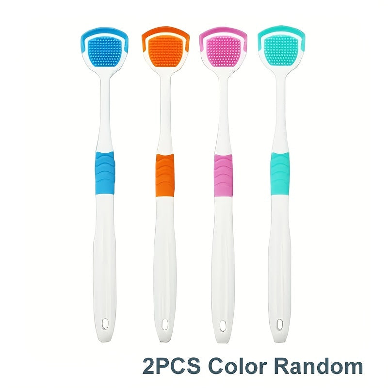 1pc Tongue Scraper, Tongue Coating Scraper, Reduce Bad Breath For Oral Care, Silicone Tongue Cleaners, Silicone Tongue Cleaning Tools For Adults