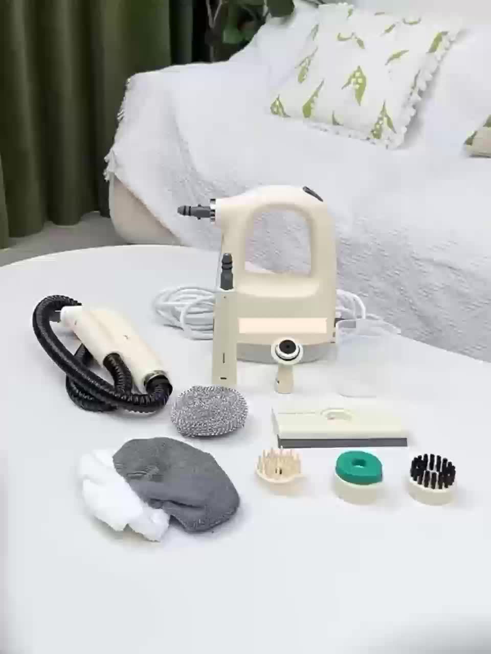 Portable high power handheld steam cleaner, 1300W adjustable temperature and pressure - capacity, maximum temperature 100°C, wide range of cleaning accessories, kitchen, bathroom, furniture and car multi-functional cleaning