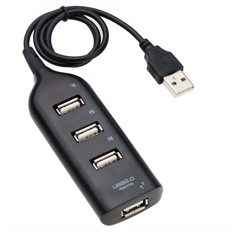 High Speed USB Hub 4 Port USB 2.0 With Cable Mini USB Splitter Hub Use Power Adapter Multiple Socket For PC Laptop Notebook
