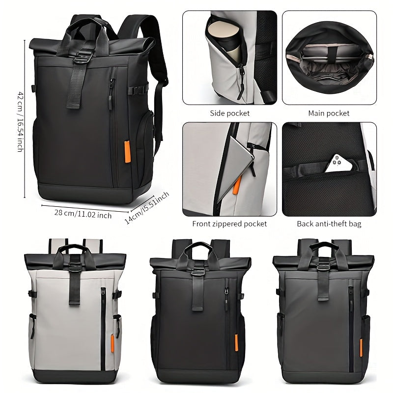 Large Capacity Expandable Laptop Backpack with 39.62cm Laptop Compartment - Heavy-Duty Travel Backpack, Adjustable Padded Shoulder Straps, Zipper Closure - Business, College, Gym, Backpack For Travel, College Student Gear, Se