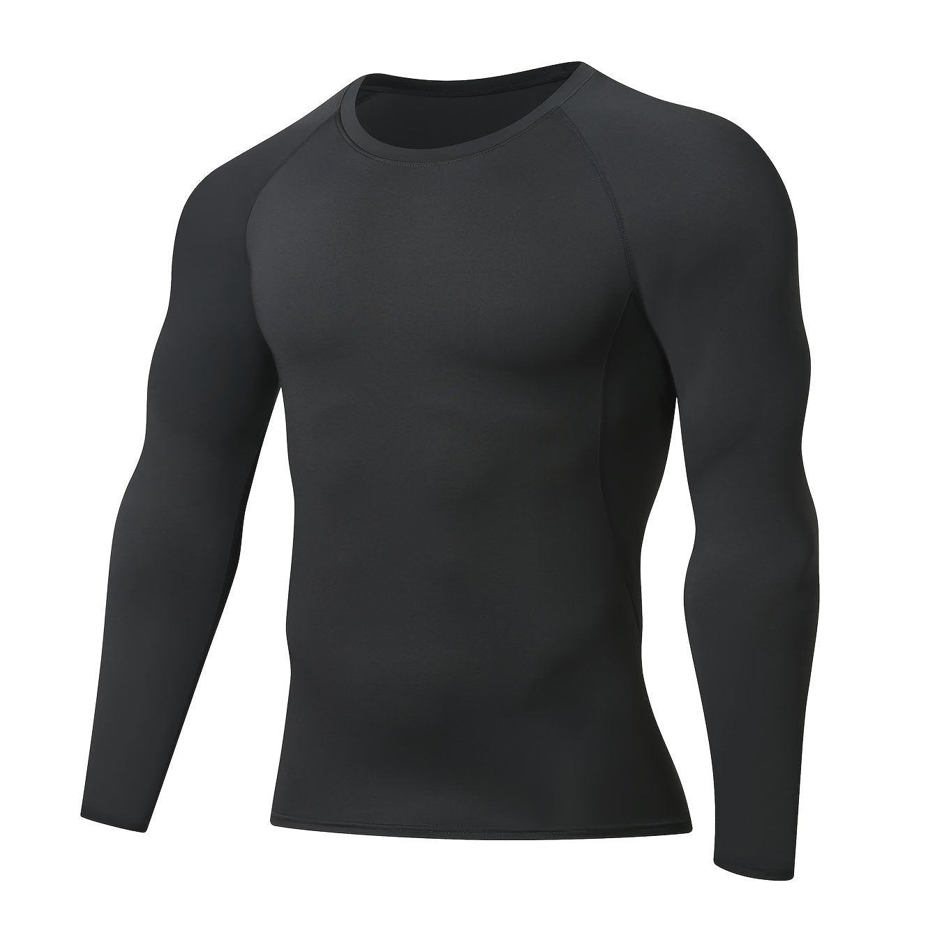 Men's Slimming Long Sleeve T-shirt, Compression Sweat Fitness Training Base Layer, Men's Waist Sculpting Sports Shapewear