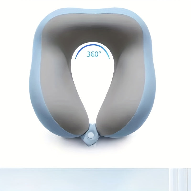U-Shaped Neck Pillow for Travel & Office - Ergonomic Design, Medium Soft, Machine Washable, Black, Neck Pillow for Travel, Office Napping, and Relaxation, Relaxation Accessory, Modern Pillow, Comfortable Fit, Relaxation, Neck