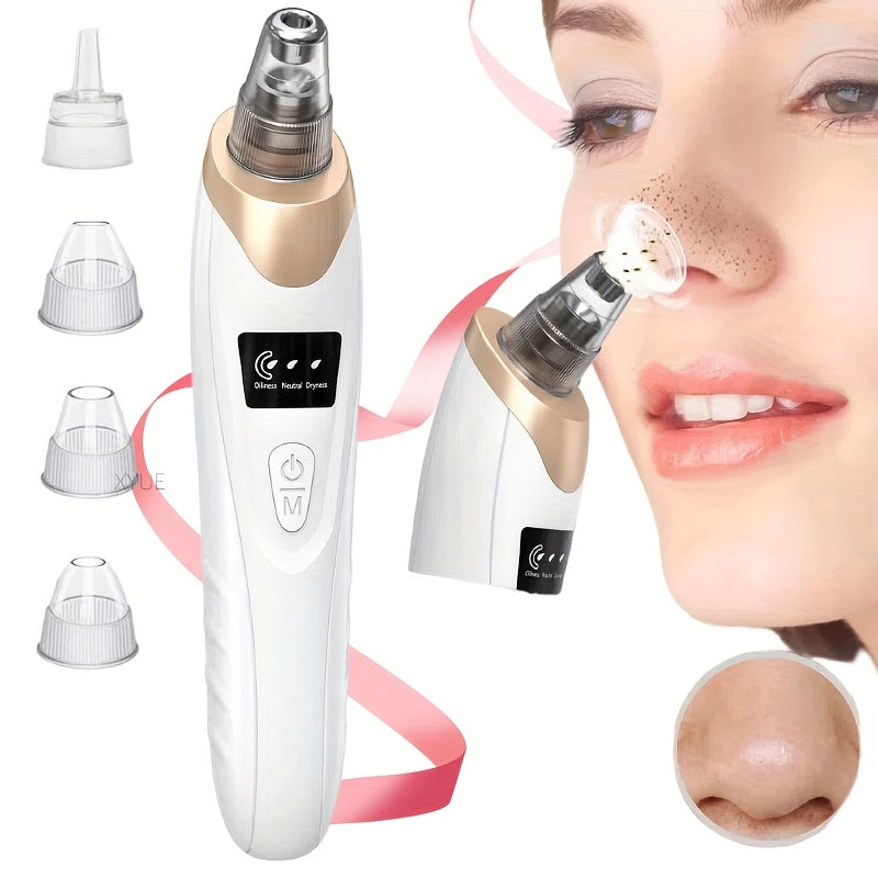 2025 New Facial Pore Vacuum Blackhead Remover, Facial Pore Cleaner - 3 Suction, 5 Probes, USB Rechargeable Facial Cleaning Kit - Adult Facial Electric Cleaning Tool, Birthday Gift, Mother'S Day
