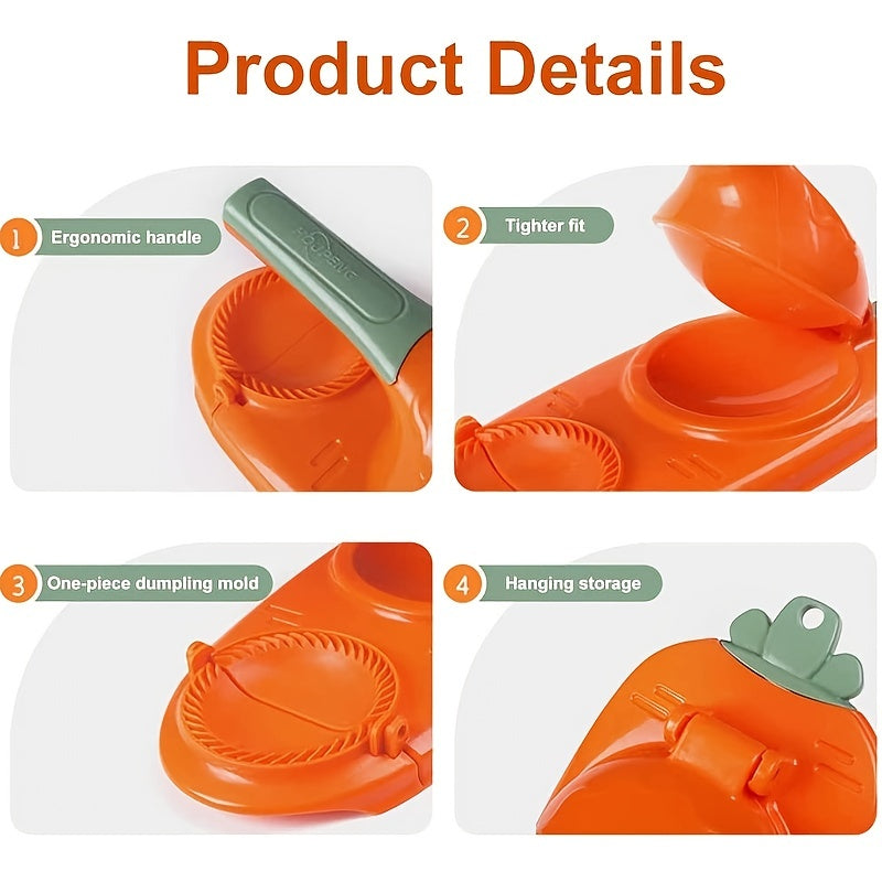 1pc, 2 In 1 Dumpling Maker, Dumpling Maker Machine, Kitchen Dumpling Making Tool Baking Pastry Manual Artifact For Pressing Dumpling Skin Wrapper Mould Dough Press Maker Great To Beginners