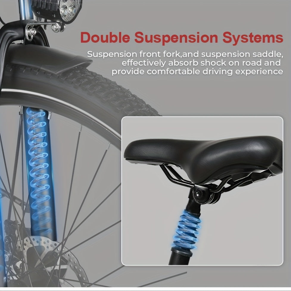 Folding Electric Bike | 26x3.0-inch Durable Tires | 48V13AH Removable Battery | 250W Motor | Disc Brakes | LCD Smart Meter | 100-110km Power-Assisted Range, Mountain Bike, Adult Bike, Cycling Assistant,  Urban Commuting, Mode