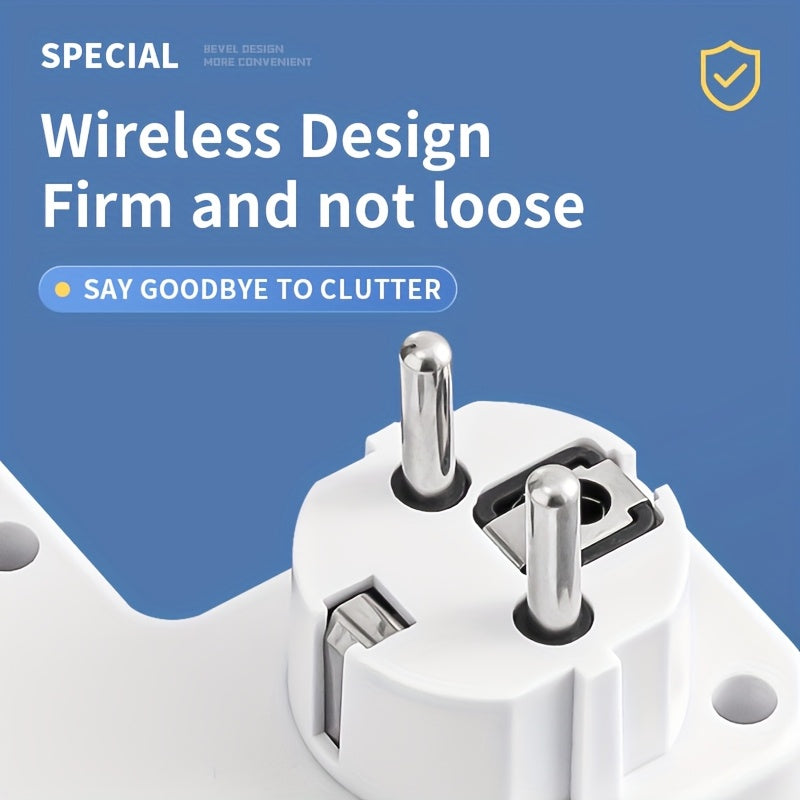 Plug Converter Socket with 5 Sockets, Multi-Port Wall Socket with Independent Switch And Small Night Light Adapter