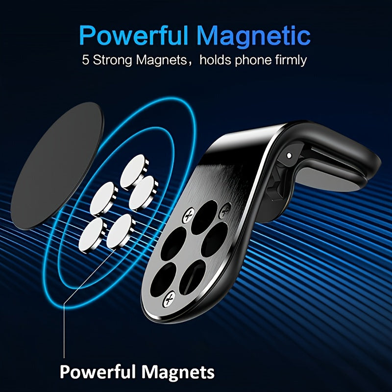 Car Magnetic Phone Holder in L Shape Stand Magnet Cellphone Bracket Car Magnetic Holde