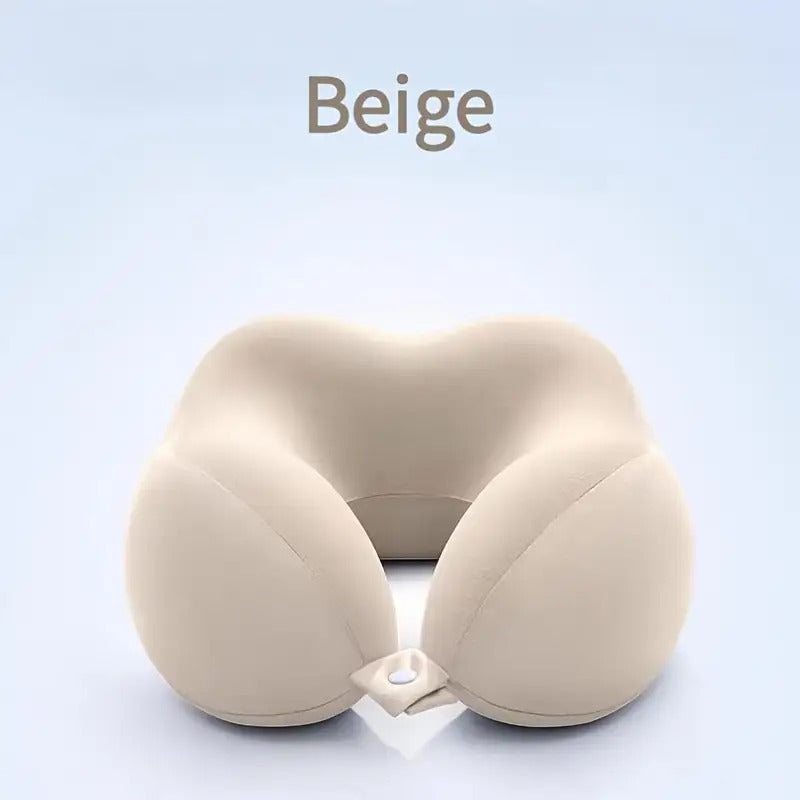 U-Shaped Neck Pillow for Travel & Office - Ergonomic Design, Medium Soft, Machine Washable, Black, Neck Pillow for Travel, Office Napping, and Relaxation, Relaxation Accessory, Modern Pillow, Comfortable Fit, Relaxation, Neck