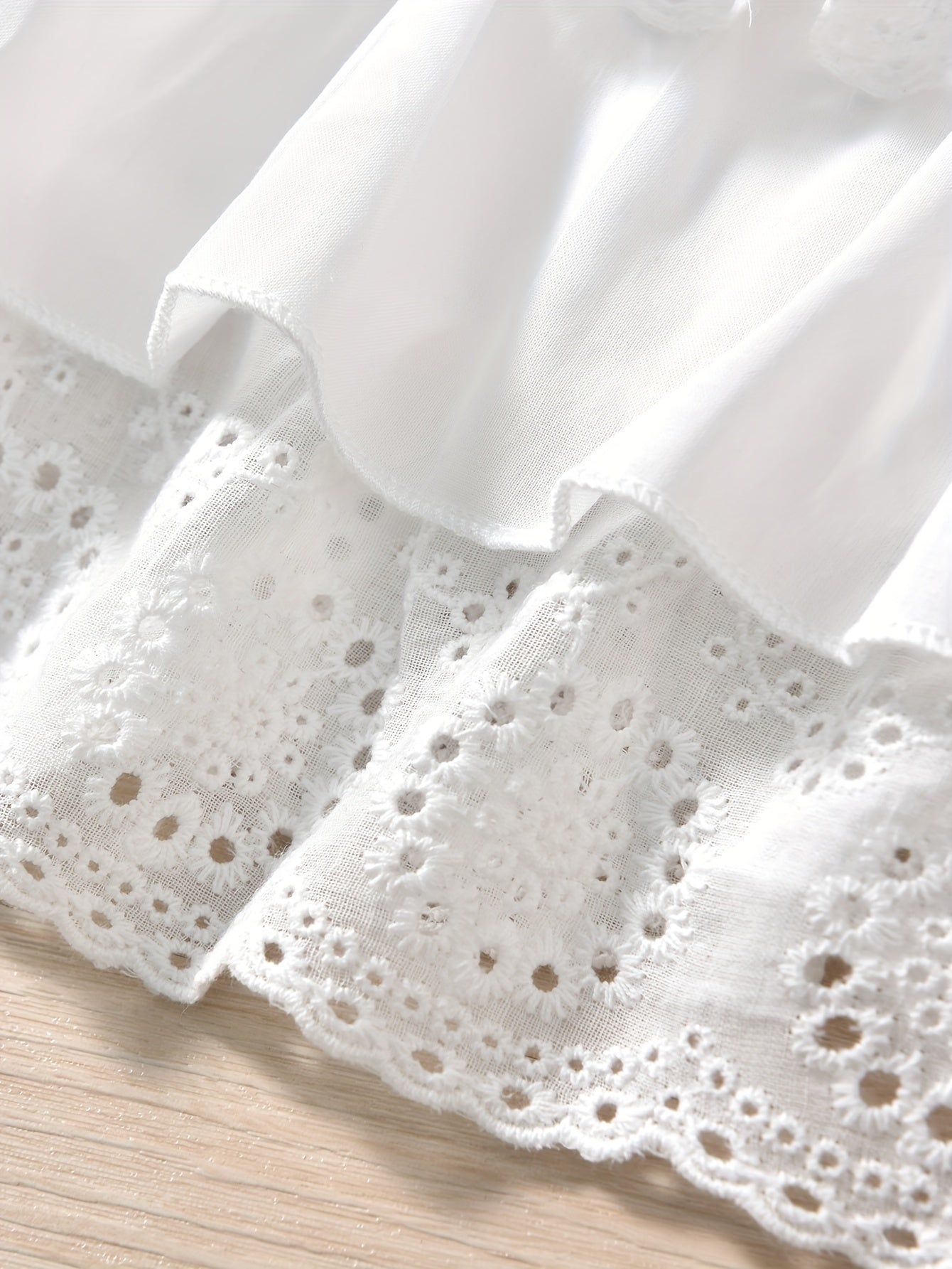 Cute Ruffle Lace Top & Check Shorts Two-Piece Set - White Blouse with Yellow Bow, Yellow & White Gingham Shorts, Perfect for Spring/Summer, Casual Playwear|Ruffle Detail Top|Nonstretch Fabric, for Outdoor