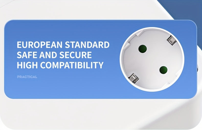 Plug Converter Socket with 5 Sockets, Multi-Port Wall Socket with Independent Switch And Small Night Light Adapter