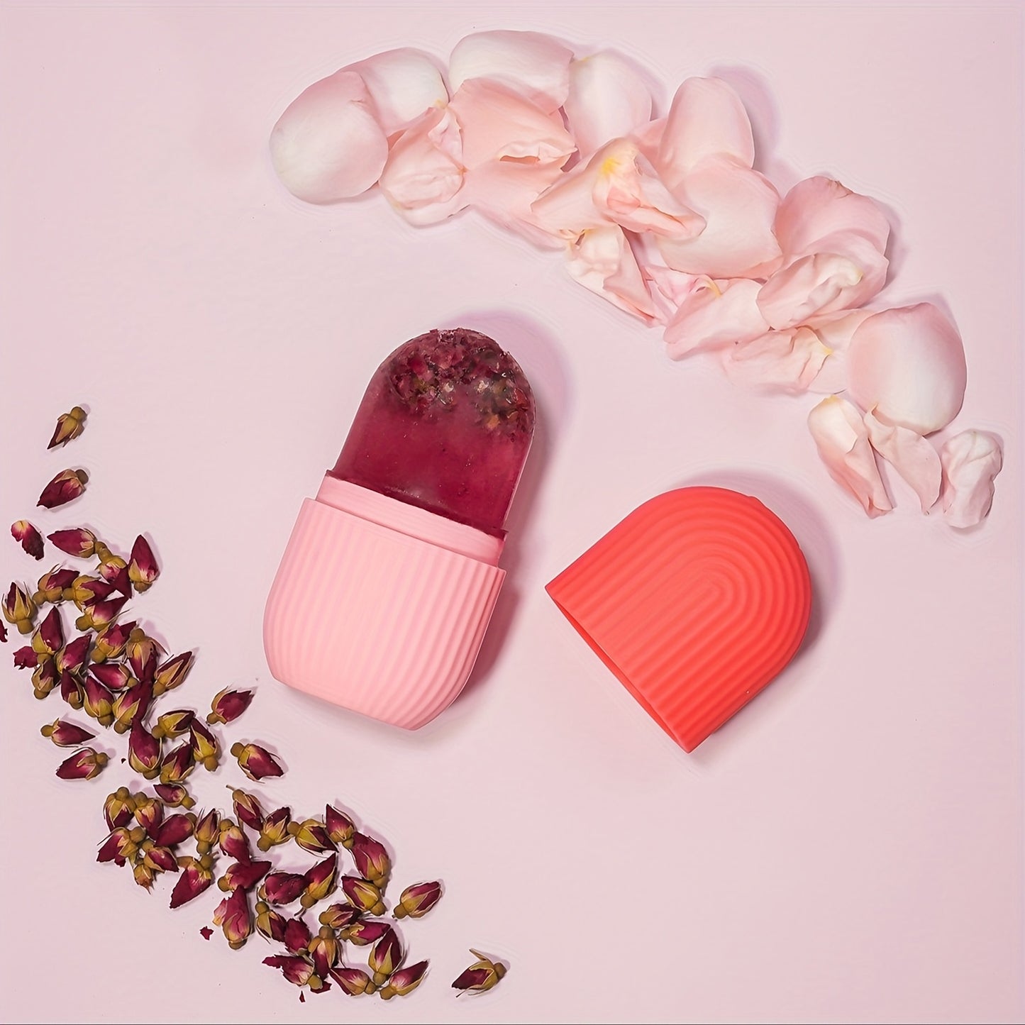 1pc Ice Roller for Face - Fragrance-Free, Battery-Free Skincare Tool for Glowing Light Beige- Ideal for Daily Facial Care & Massage