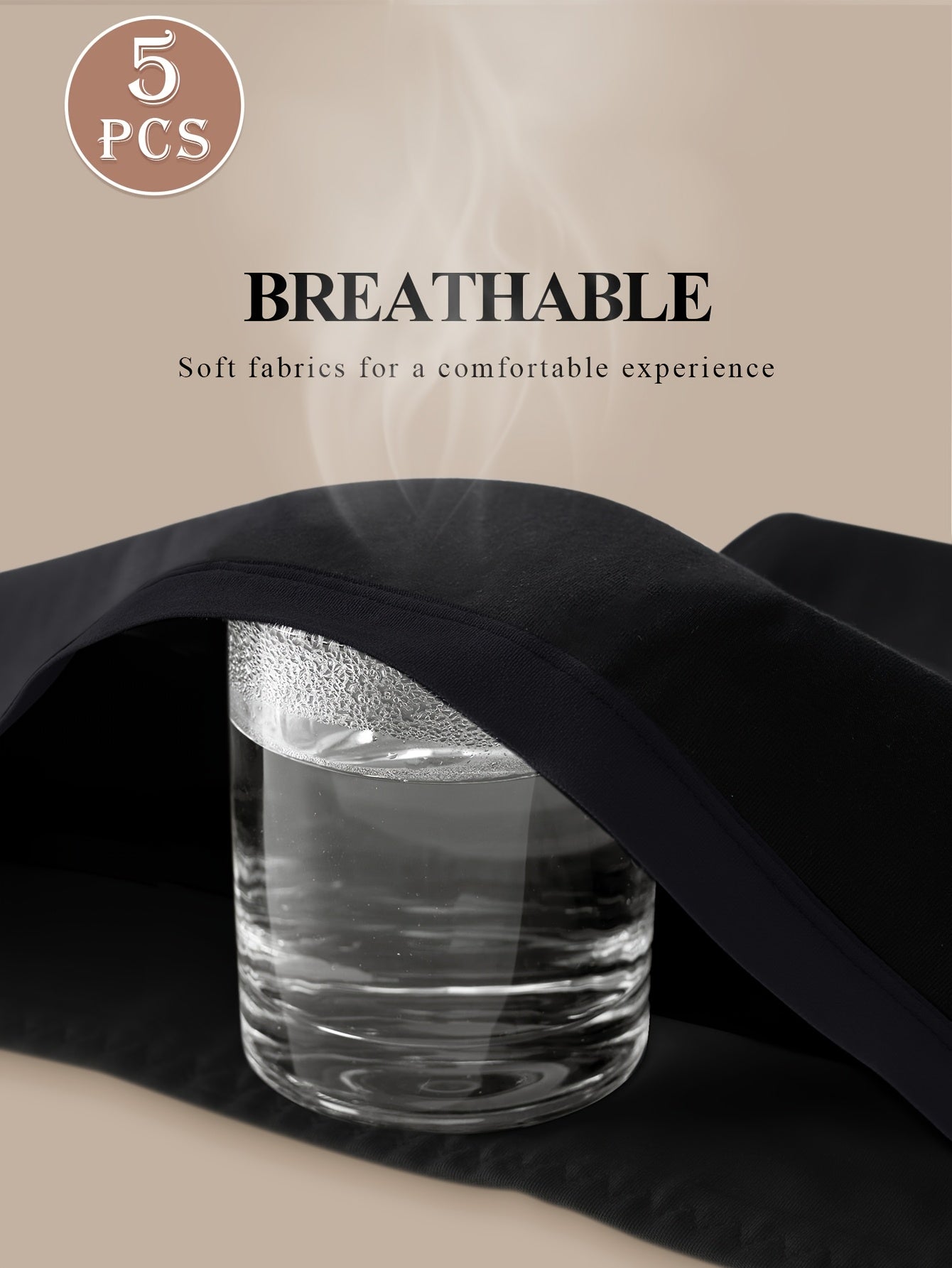 5-Pack Women's High Waist Briefs - Color Block Design, Soft Comfortable Triangle Underwear with Multi-Color Options, Non-Transparent & Hand Wash Only for Everyday Elegant Wear