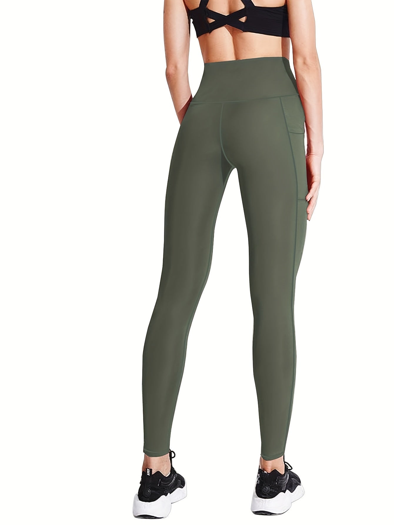 Three-piece Set, Sports Yoga Pants for Women, High Waist, Tight, Quick-Drying, Compression Pants, High Elasticity, Running Outerwear, Long Trousers, Bottoming Pants