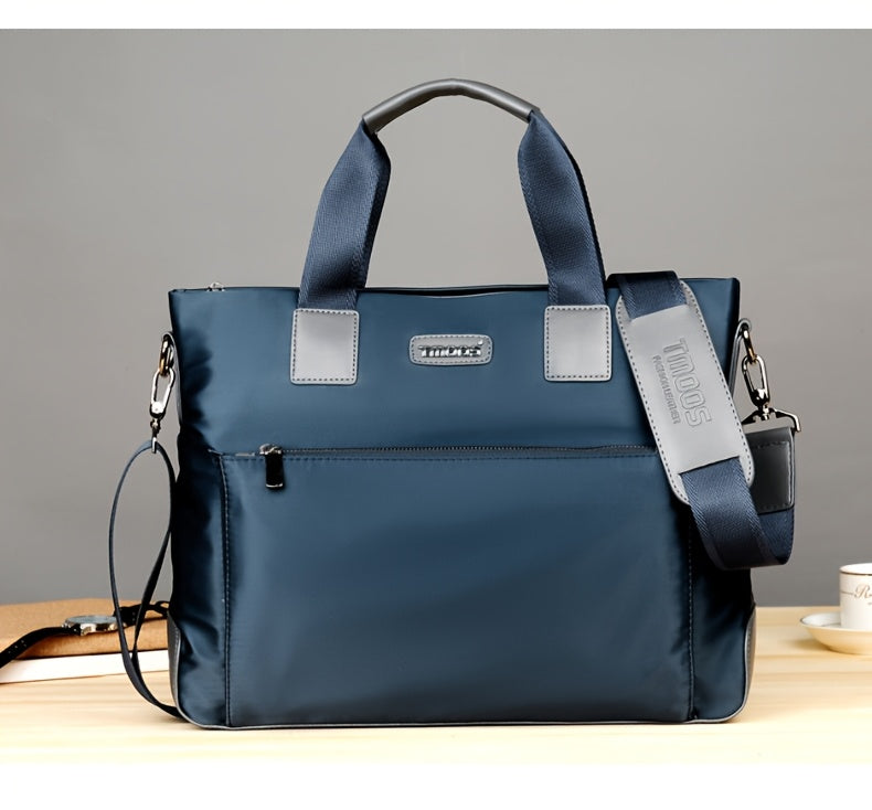 Unisex double shoulder strap design square bag Crossbady bag travel texture Oxford fabric casual crossbody bag multi compartment large capacity anti-theft shoulder bag workplace commuting briefcase