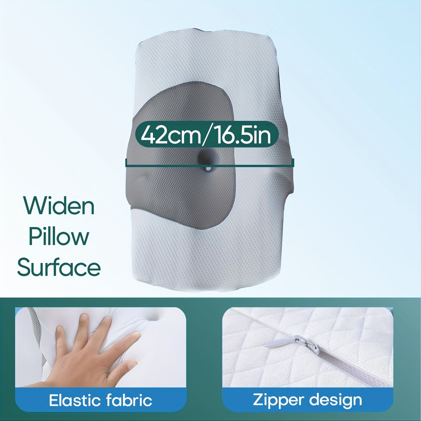 Double-Sided Anti-Snoring Pillow, Memory Foam Cushion with Two Height Options for Perfect Neck and Head Support – Breathable Cooling Sleep Aid, Stylish Soft Pad. Ideal Christmas Gift or Valentine's Day Holiday Present