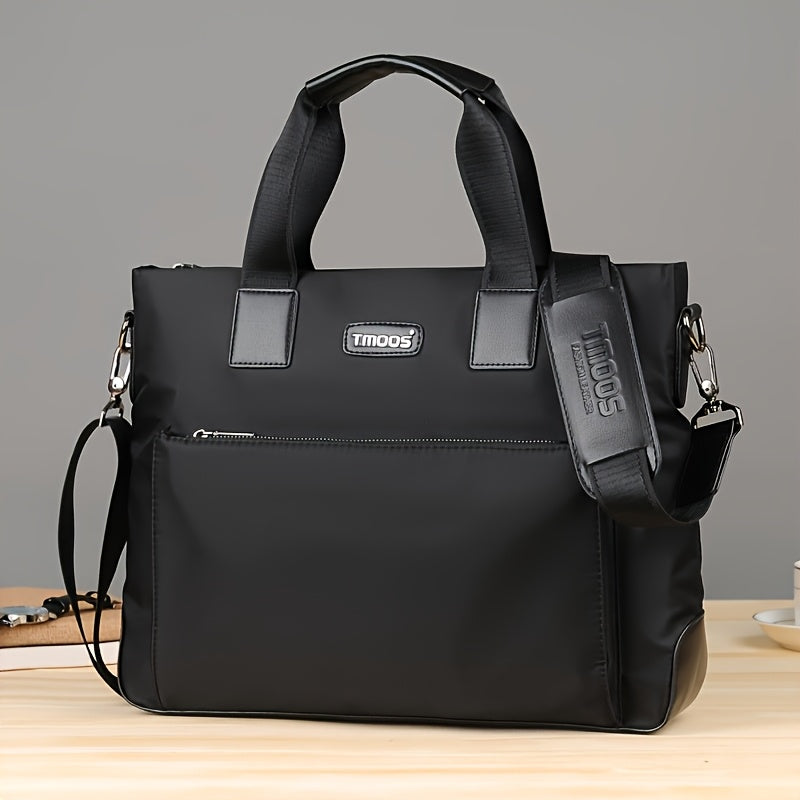 Unisex double shoulder strap design square bag Crossbady bag travel texture Oxford fabric casual crossbody bag multi compartment large capacity anti-theft shoulder bag workplace commuting briefcase