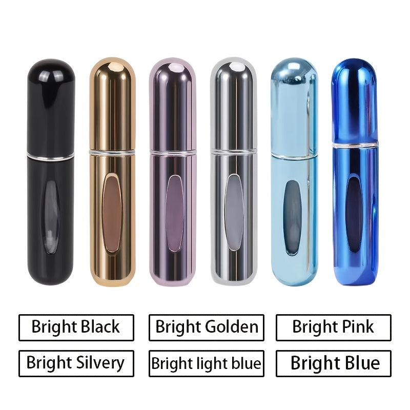 For Mini Portable Refillable Perfume Atomizer - Aluminum Mist Spray Bottle for Travel, Multi-Color Options, Fragrance-Free (Bubble-Free), Refillable Perfume Bottle|Compact Design|Aluminum Atomizer, Perfume Bottl