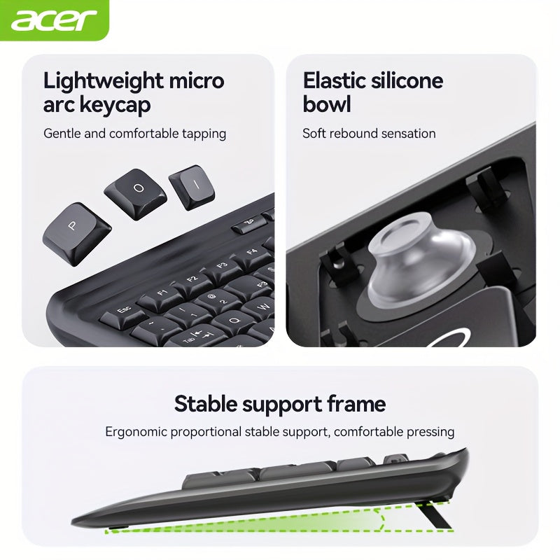 Acer Teclado e Rato Sem Fios 2.4GHz – Combo Completo