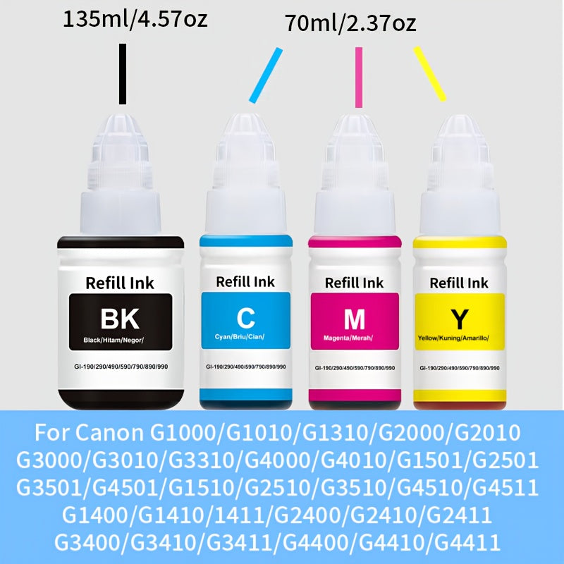 for Canon printer G1010/G1310/G2000/G2010/G3000/G3010/G3310/G4000/G4010/G1400/G1410/1411/G2400/G2410/G2411/G3400/G3410/G3411/G4400/G4410/G4411/G1501/G2501/G3501/G4501/G1510/G2510/G3510/G4511/G4510INK