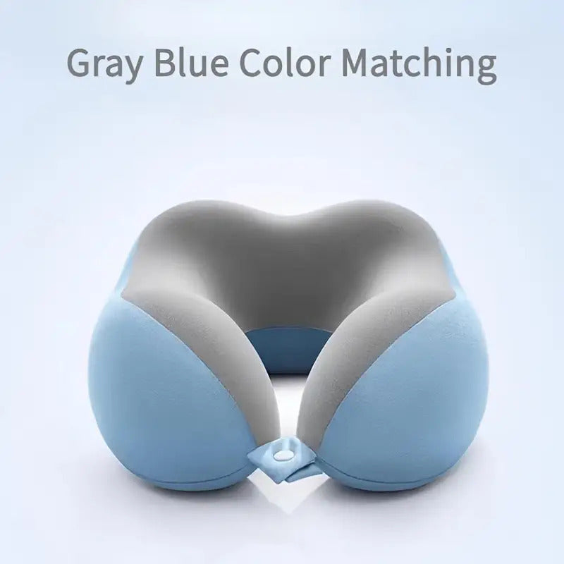 U-Shaped Neck Pillow for Travel & Office - Ergonomic Design, Medium Soft, Machine Washable, Black, Neck Pillow for Travel, Office Napping, and Relaxation, Relaxation Accessory, Modern Pillow, Comfortable Fit, Relaxation, Neck