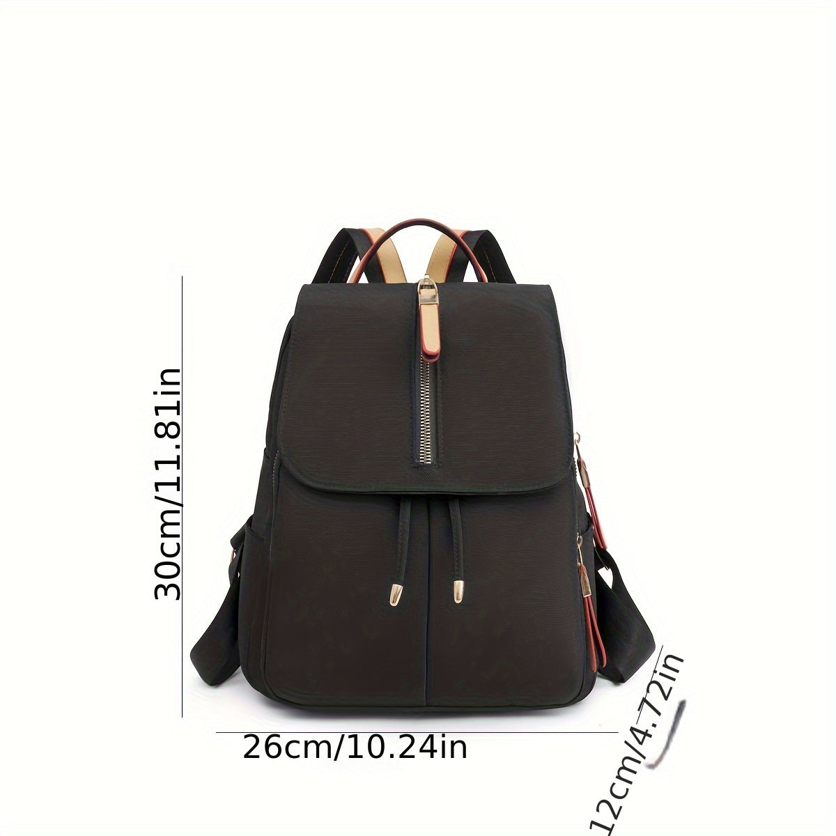 Stylish Women's Nylon Backpack - Trendy Korean Fashion Schoolbag with Multiple Compartments, Adjustable Straps & Zipper Closure in Black, Peacock Blue, Royal Blue, Lavender, or Light Purple, Versatile Carryall | Trendy School