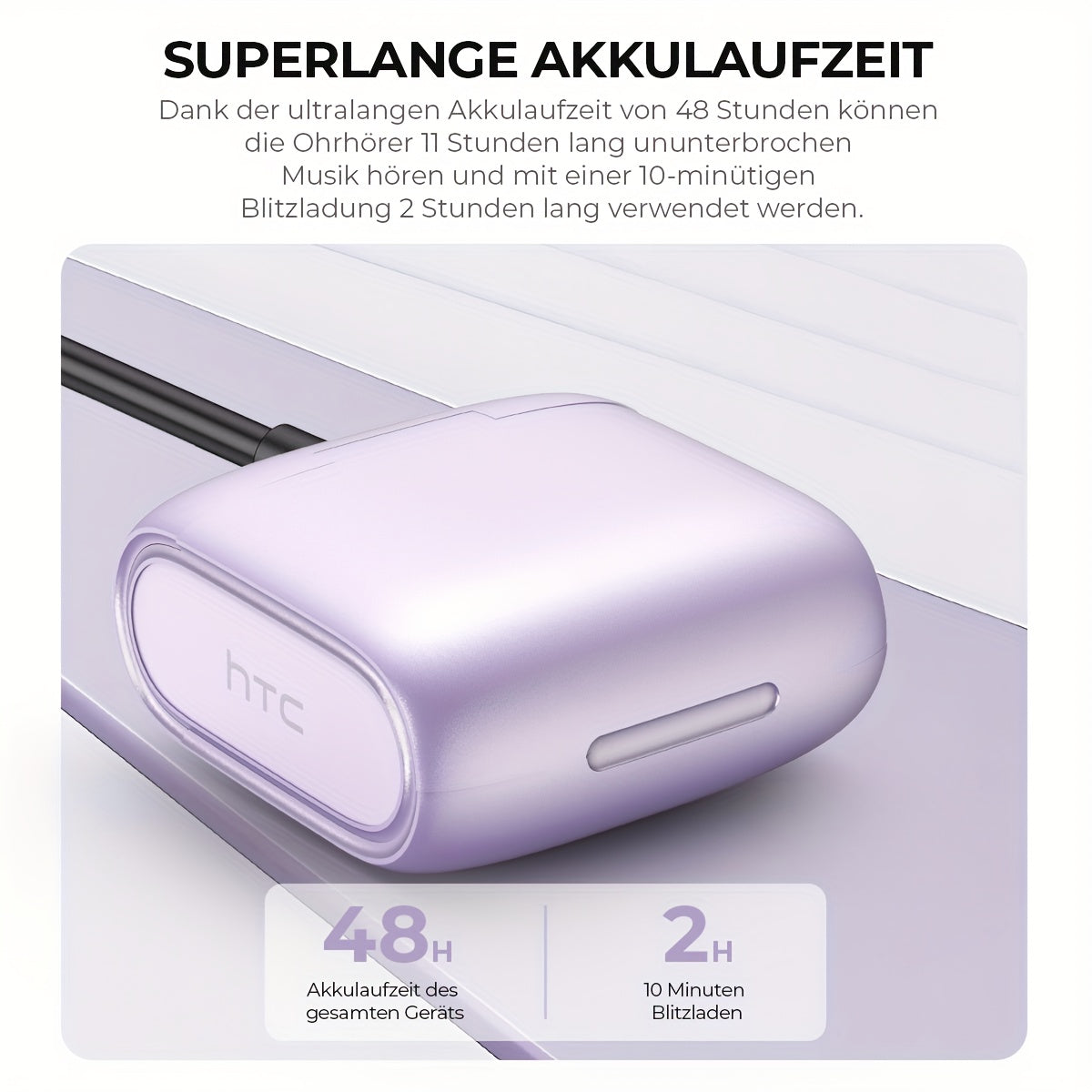 HTC NE23 AI Wireless Translation Earbuds Supports Real-Time Translation Between 135 Languages, Featuring Extended Battery Life, Comfortable Fit And High-Definition Noise Cancellation. Suitable for All Scenarios Including Spor