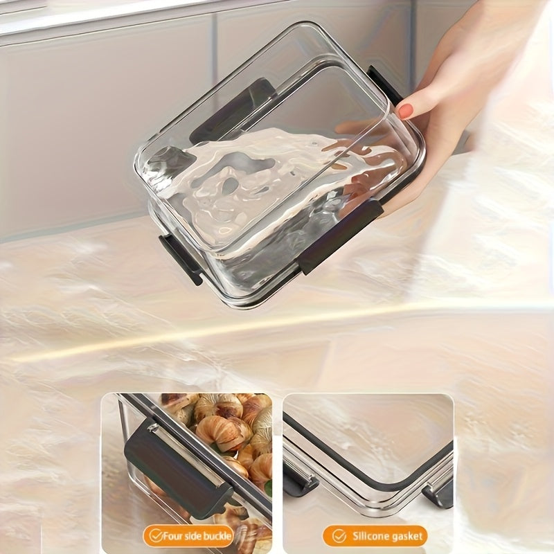 12pcs Stackable Refrigerator Storage Containers with Sealing Lids - High Transparency PET, Reusable & Durable for Fruits, Vegetables, Meats - Ideal for Kitchen, Cabinet & Fridge Organization, Refrigerator Organizers And Stora