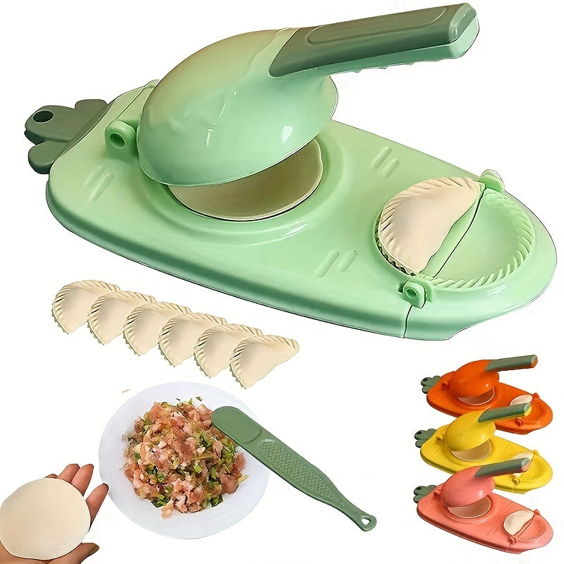 1pc, 2 In 1 Dumpling Maker, Dumpling Maker Machine, Kitchen Dumpling Making Tool Baking Pastry Manual Artifact For Pressing Dumpling Skin Wrapper Mould Dough Press Maker Great To Beginners