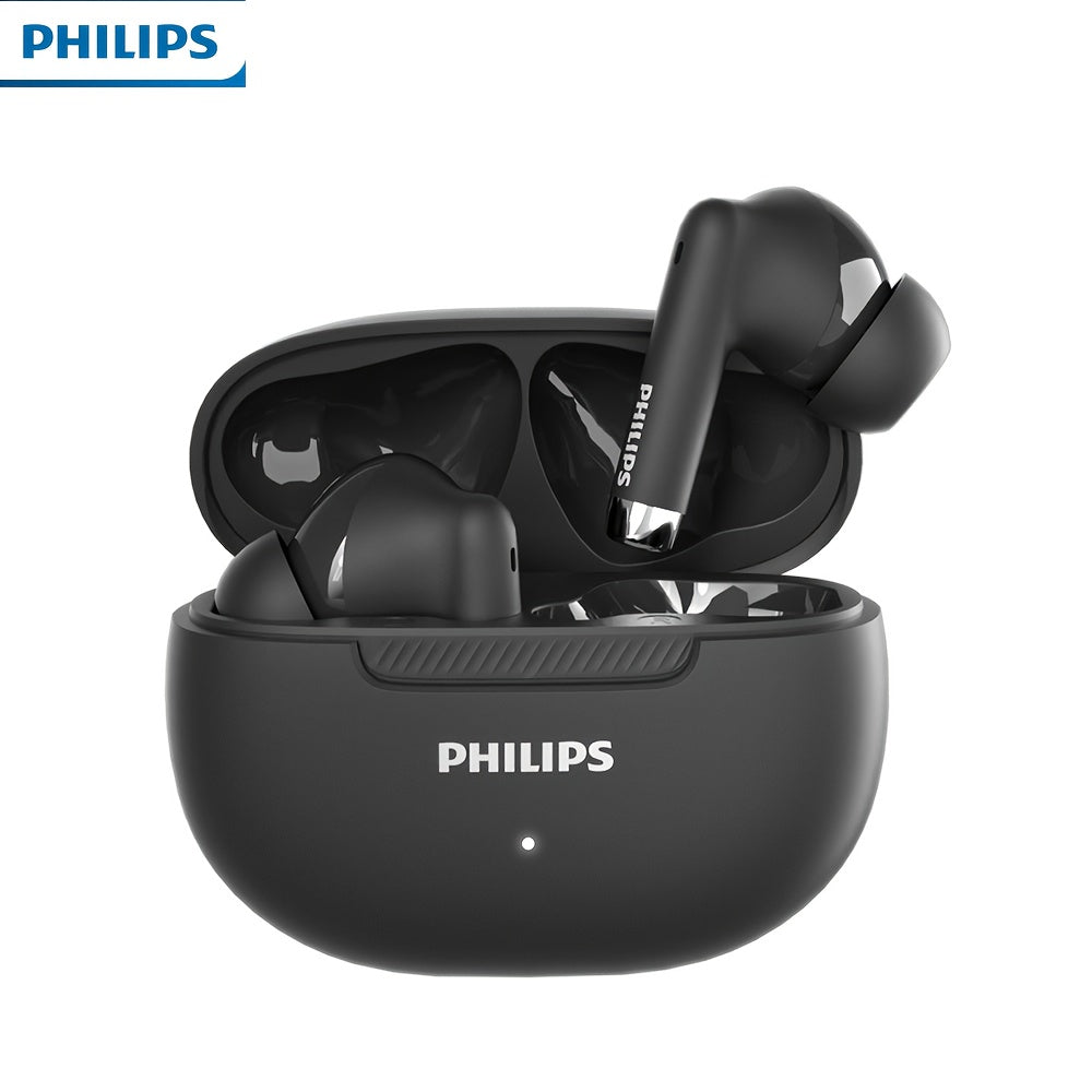 For PHILIPS Wireless Earbuds with ENC Noise Cancellation, Tap Controls & Rechargeable Battery, 6-hour playback time, 16 hour charging case.TAT2020, Earbuds Wireless, Travel Headphones, Office Headphones, Compact Earbuds, Mode