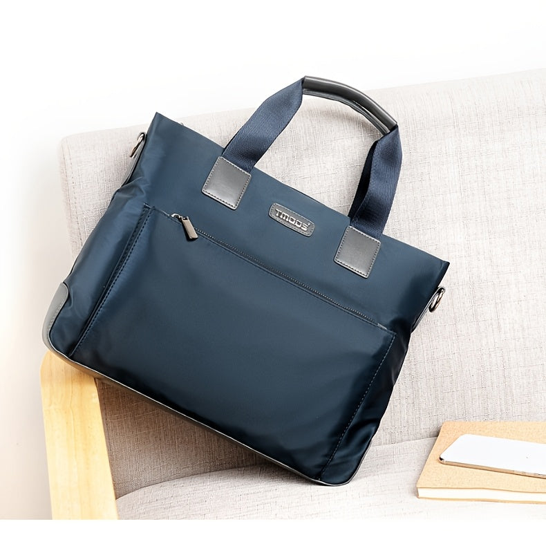 Unisex double shoulder strap design square bag Crossbady bag travel texture Oxford fabric casual crossbody bag multi compartment large capacity anti-theft shoulder bag workplace commuting briefcase