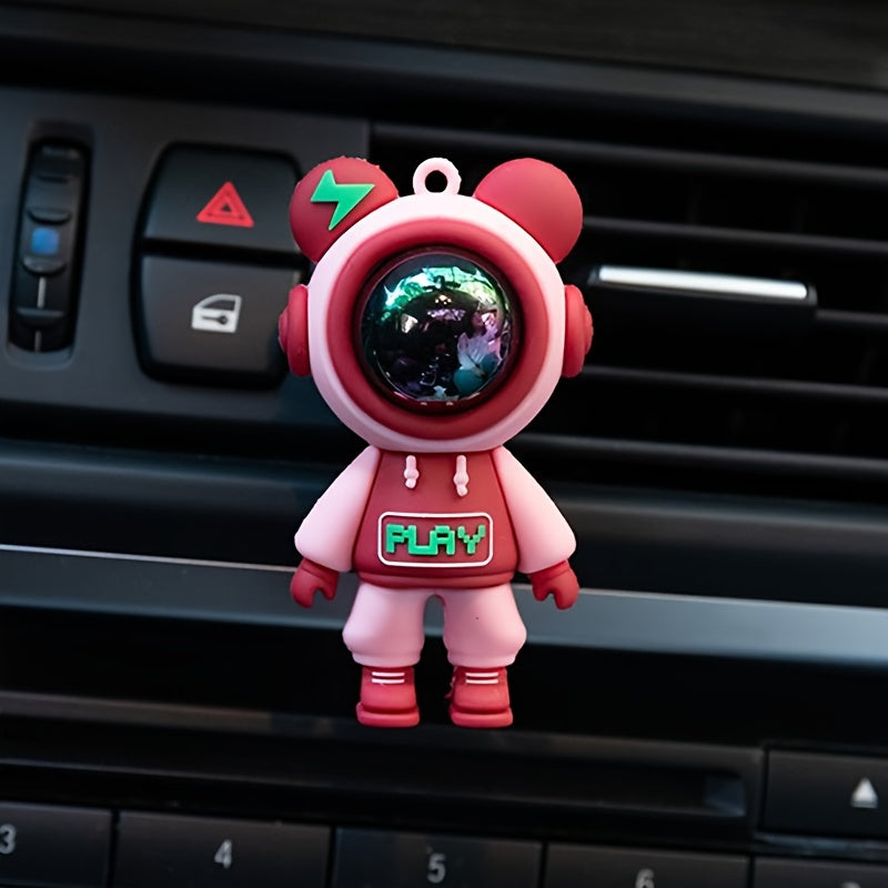 1pc Car Air Outlet Decoration Clip, Cartoon Astronaut Car Air Conditioning Aromatherapy Diffuser Clip, Car Interior Accessories (No Fragrance Oil) Eid Al-Adha Mubarak