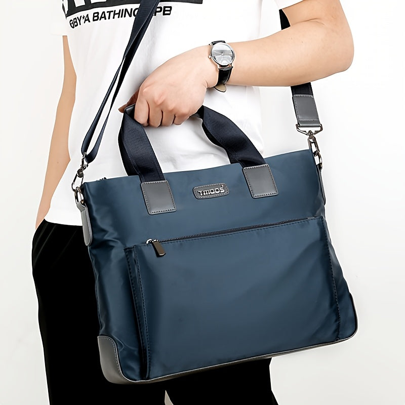 Unisex double shoulder strap design square bag Crossbady bag travel texture Oxford fabric casual crossbody bag multi compartment large capacity anti-theft shoulder bag workplace commuting briefcase