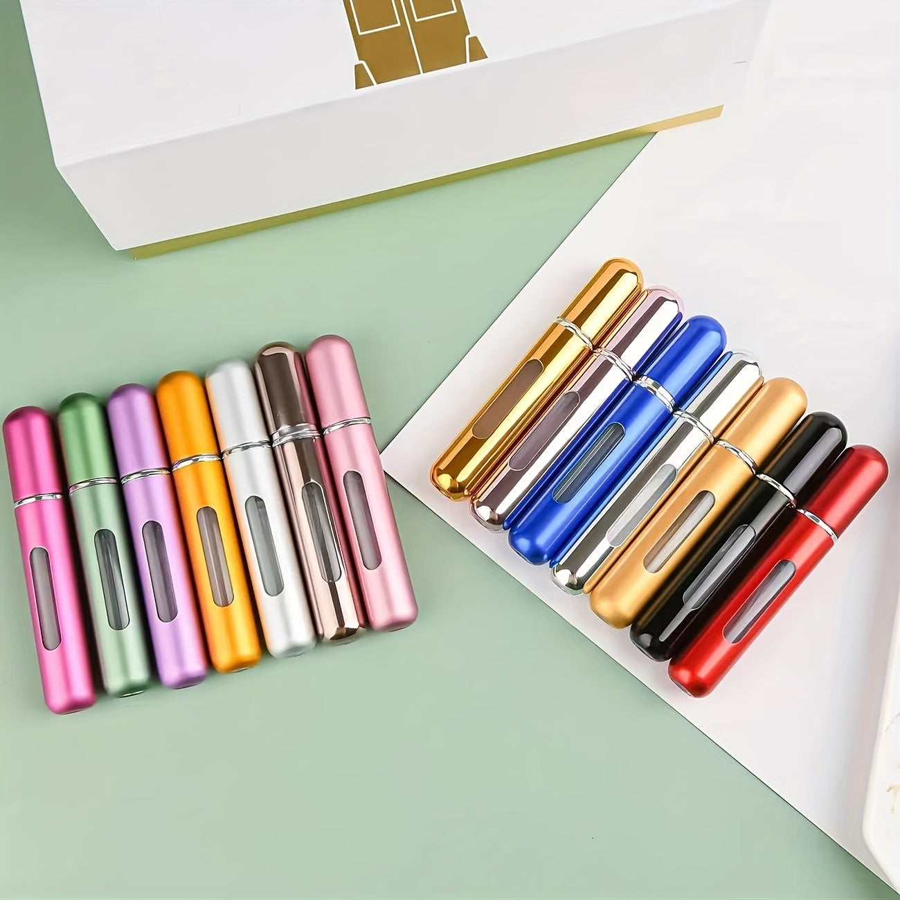 For Mini Portable Refillable Perfume Atomizer - Aluminum Mist Spray Bottle for Travel, Multi-Color Options, Fragrance-Free (Bubble-Free), Refillable Perfume Bottle|Compact Design|Aluminum Atomizer, Perfume Bottl