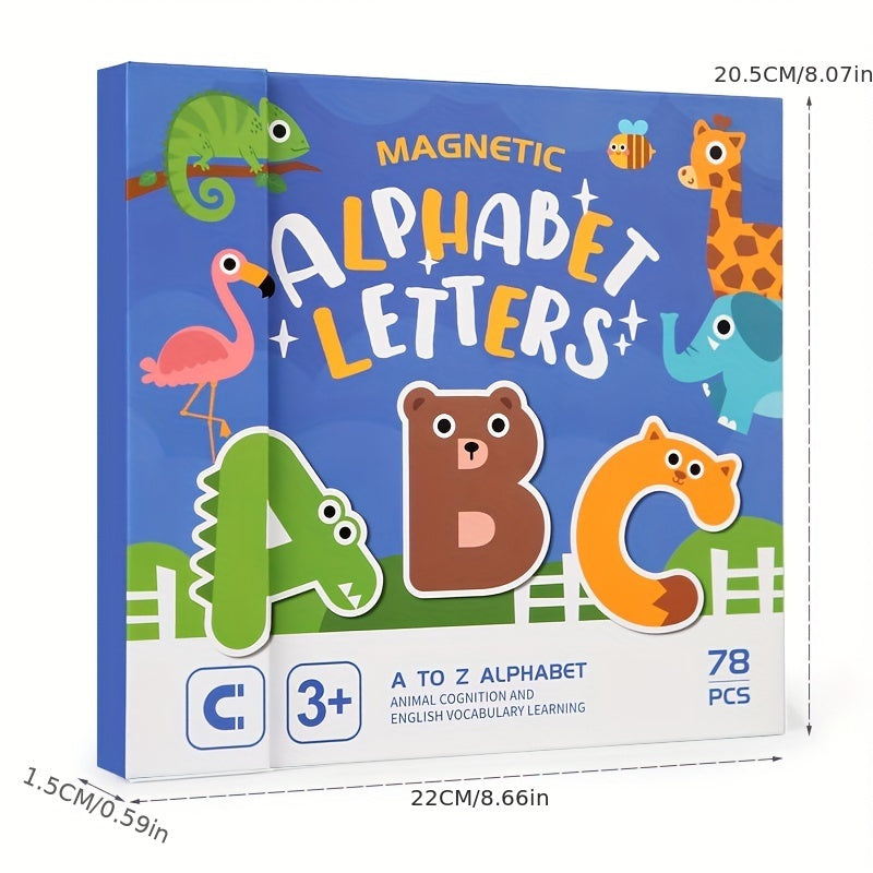 Magnetic Alphabet Puzzle Book: Colorful ABC Learning Set for Preschoolers, Fridge Magnets for Ages 3-5. Flashcards