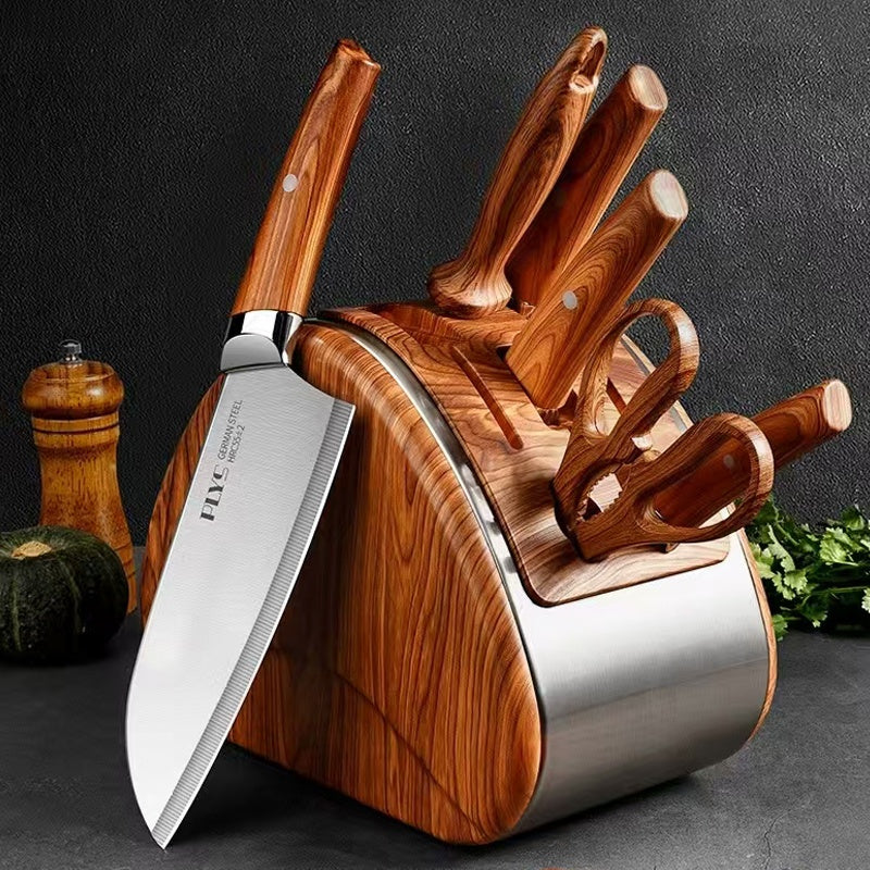 High Quality Stainless Steel Knife Kitchen Utensil Set, Multifunctional Chef Knife, Fruit Knife, Japanese Chef Knife, Meat Cutting Knife, Bread Knife, Cooking Chef Knife Set, Suitable for Restaurants, Family Travel, Outdoor C
