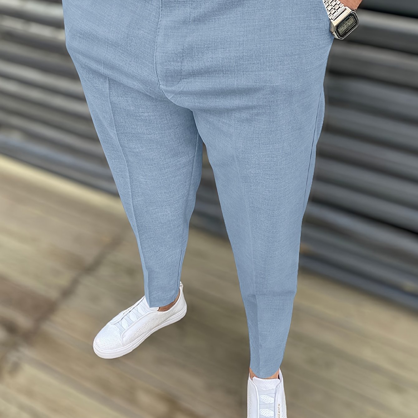 Classic Design Dress Pants, Men's Formal Solid Color Slightly Stretch Elegant Dress Pants For Spring Summer Business Banquet Dinner, Old Money Style