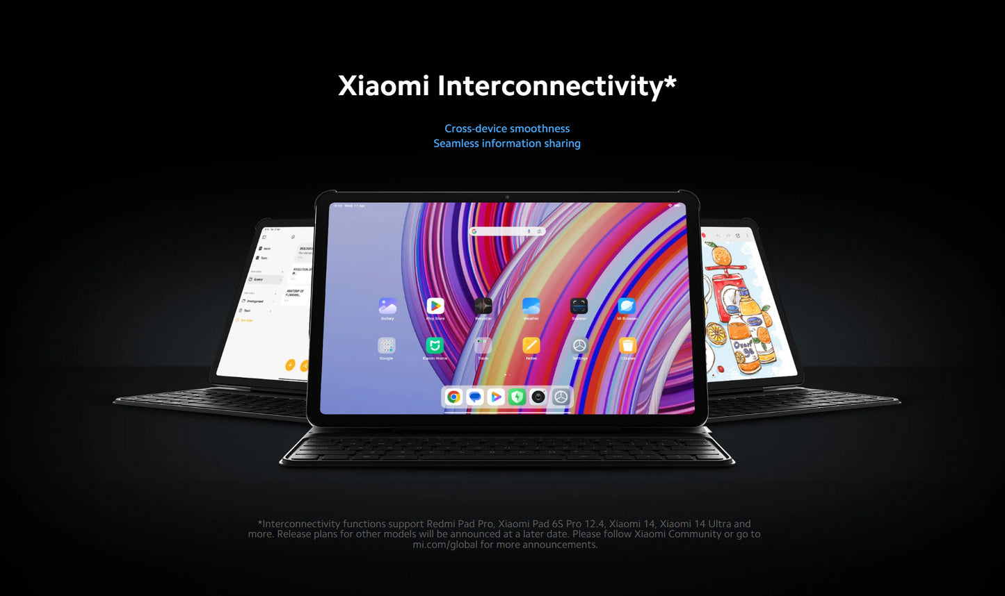 Xiaomi Redmi Pad Pro Tablet 8GB+256GB Charger Noincluded, Snapdragon 7S Gen 2 Octa Core 12.1'' 120Hz Display 10000mAh Battery