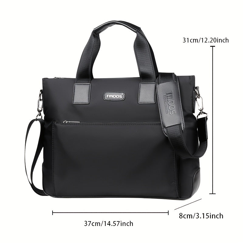 Unisex double shoulder strap design square bag Crossbady bag travel texture Oxford fabric casual crossbody bag multi compartment large capacity anti-theft shoulder bag workplace commuting briefcase