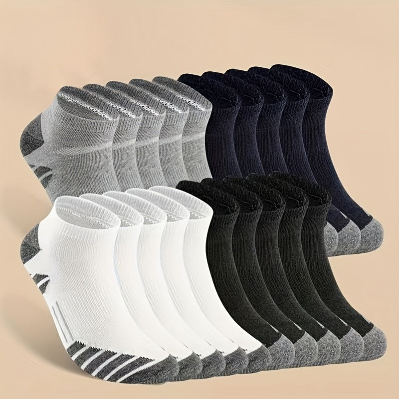 10 Or 20 Pairs of Men'S Odor-Resistant, Sweat-Absorbing Low-Cut Socks, Comfortable And Breathable, Suitable for Daily And Outdoor Wear, Perfect for All Seasons, Sweat-Resistant
