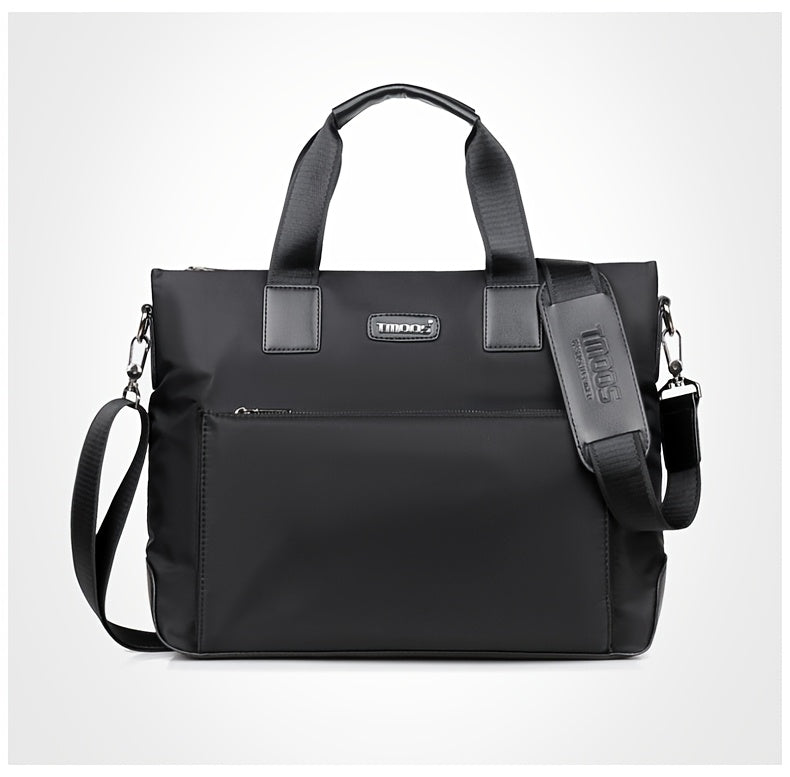 Unisex double shoulder strap design square bag Crossbady bag travel texture Oxford fabric casual crossbody bag multi compartment large capacity anti-theft shoulder bag workplace commuting briefcase