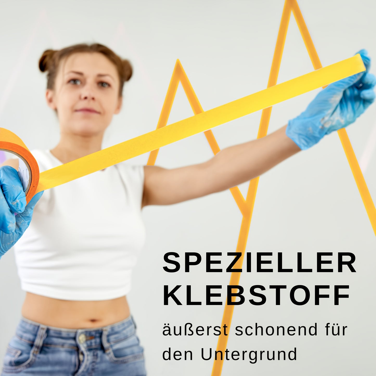 20pcs Orange Painter's Tape, 30mm x 50m - Removable Adhesive for Walls, Automotive, and Home Decor, No Solution Needed, Strong Bond to Concrete Surfaces, Wall Sticker | Consistent Width | Strong Adhesive