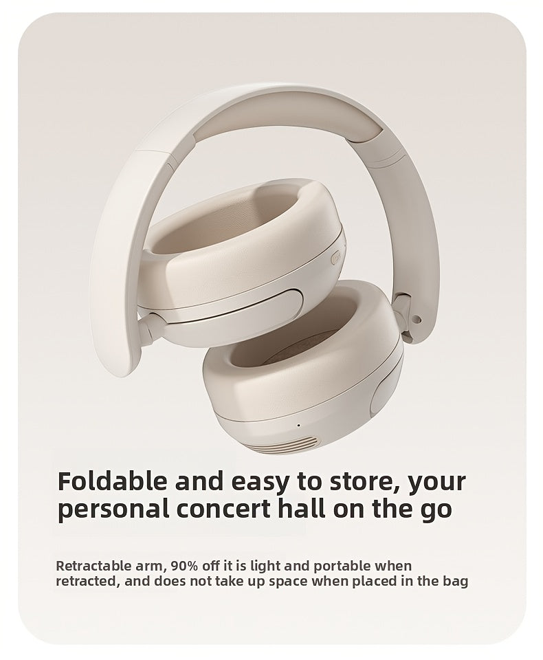 For Philips Wireless Over-Ear Headphones with ANC Noise Cancelling, 35-Hour Playtime, Foldable & Lightweight BT 5.4, USB-C Charging, High-Resolution Audio, Microphone, Heavy Bass - Ideal For Travel, Office, Mobile Phone, Comp