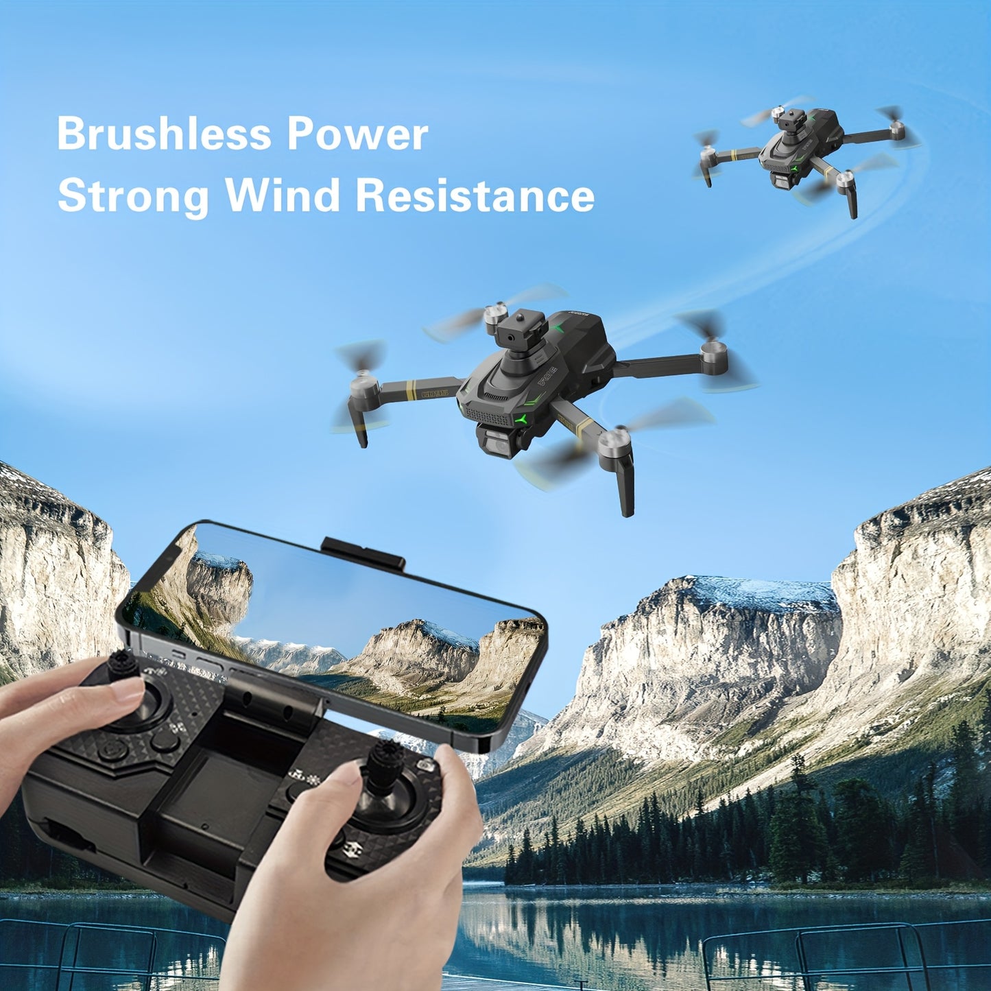 GD95 Quadcopter Drone, Foldable Drone, Drone with 480P Camera, with Gesture Selfie/altitude Hold/one-button Start/with Optical Flow Hovering Function, A Gift for Lovers/family/friends