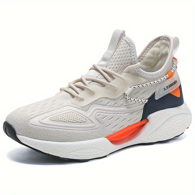 Ténis de corrida para homem plus size moderno em malha respirável com boa absorção de impacto, confortável, antiderrapante, com sola macia e durável para atividades ao ar livre.