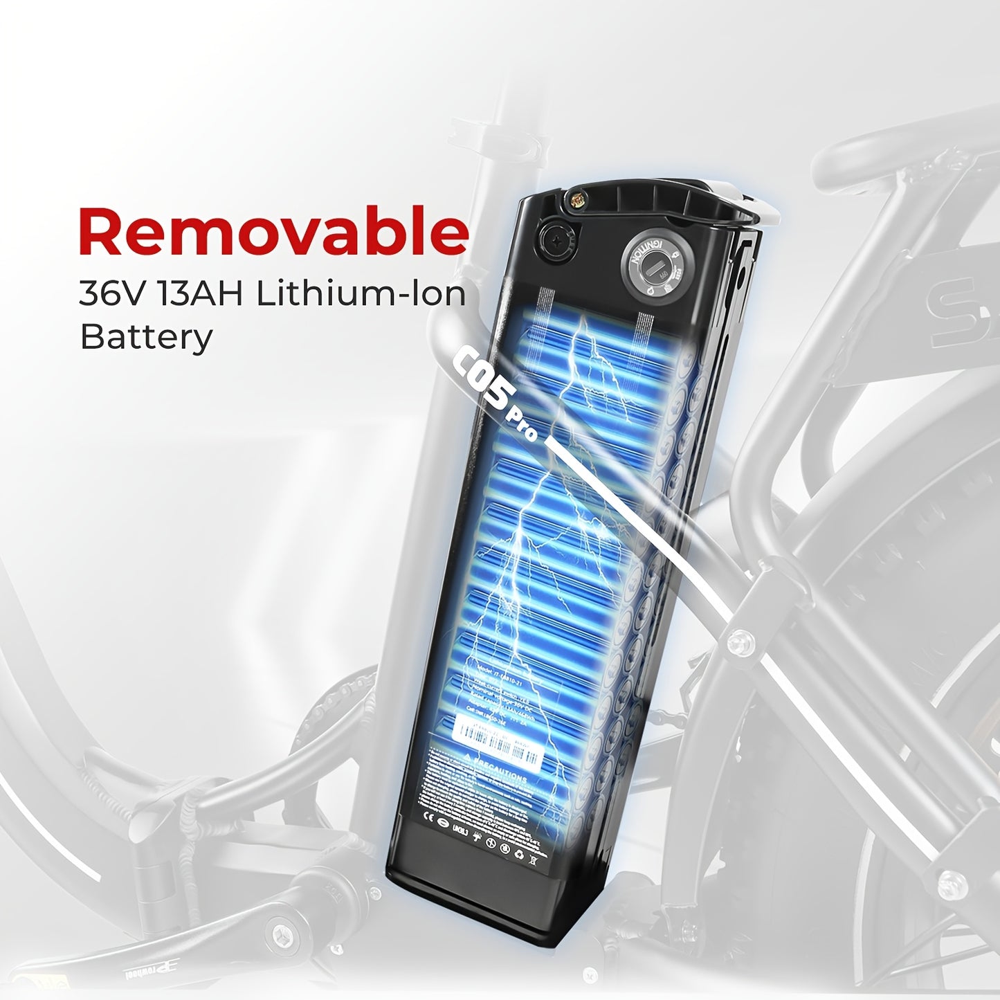 Adult E-Bike, Max 55miles And 25 KM/H City Cruising E-Bike, 50.8cm Tire Mountain Bike Commuting Snow Bike, 468WH Removable Battery, 7 Speed E-Bike, Front Suspension Bike with 6 Styles Of Hex Wrenches, 1 Screwdriver, And 2 Typ