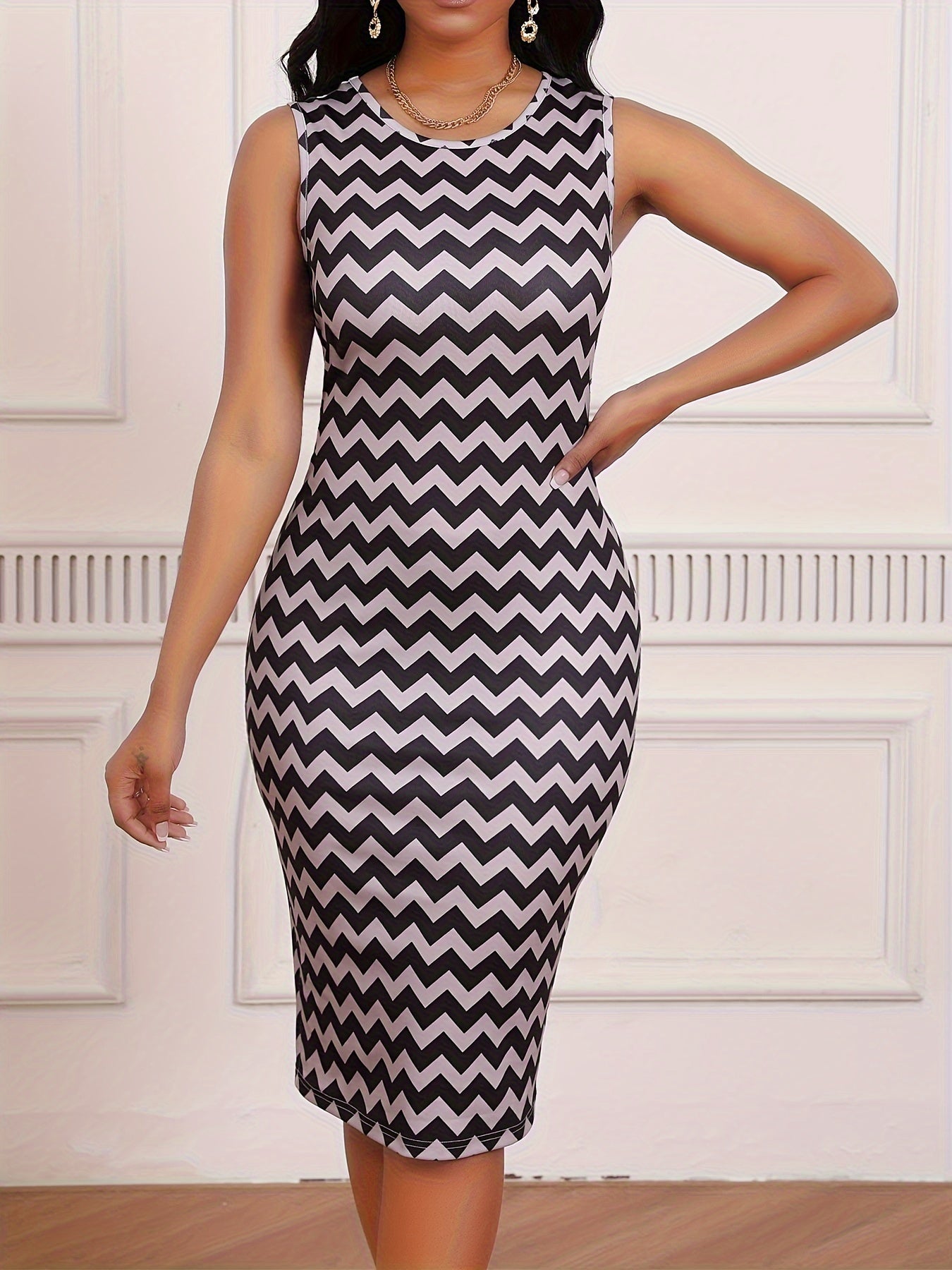 Stylish Women's Elegant Print Two-Piece Dress HRYY068