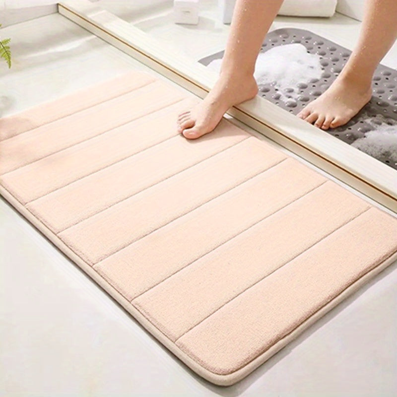 1pc Soft and Comfortable Bathroom Memory Foam Mat with Quick Absorption and Anti-Slip Properties, Bathroom Decor, Bathroom decorations, bath rug, kitchen Area Rugs, Laundry, bedrooom, shower, indoor mat
