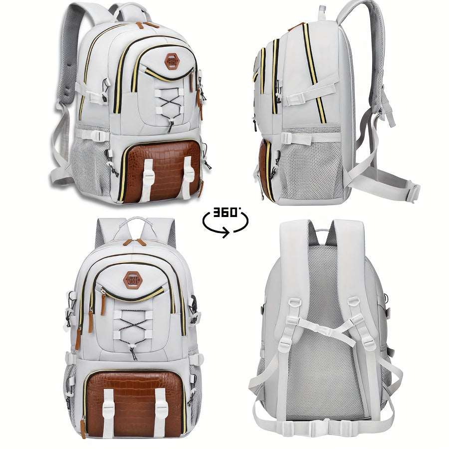 WEIXIER New Multifunctional Men's Fashion Backpack for Short Trips, Business Travel Bag with Multiple Pockets and Large Capacity, Laptop-Friendly, Stylish Casual Shoulder Bag, Commuter Bag, Overnight Stay Bag, Perfect for Stu