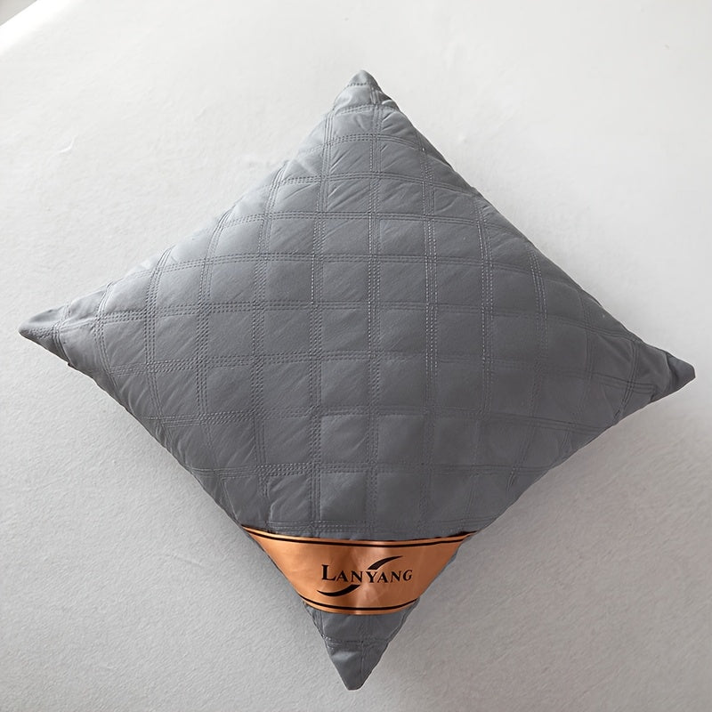 4pcs High-Quality Luxury Double-Sided Patterned Pillow Covers, Gray Polyester Sofa Cushion Covers with Zipper Closure, Machine Washable, Multi-Use for Home, Car, and Sofa Decor