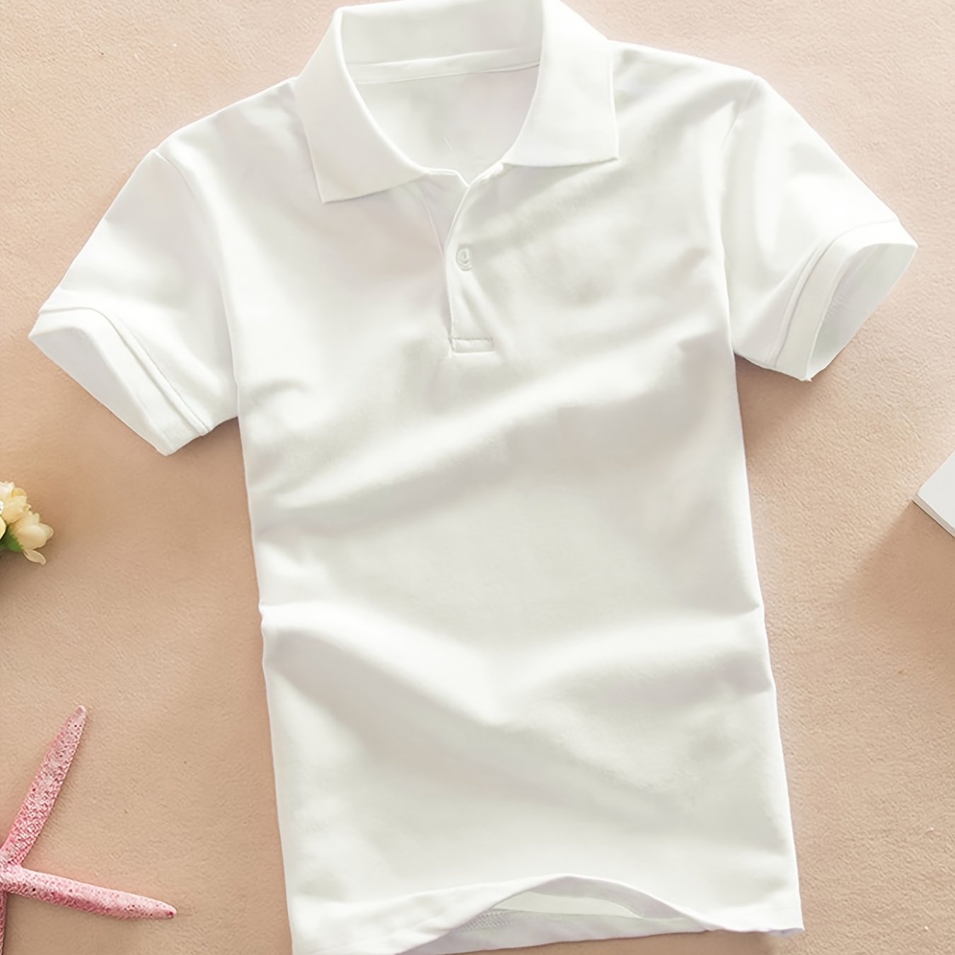 Boys' Casual Lapel Shirt Youngsters's Top Short Sleeve T-Shirt Youngsters's Clothing Comfortable Breathable